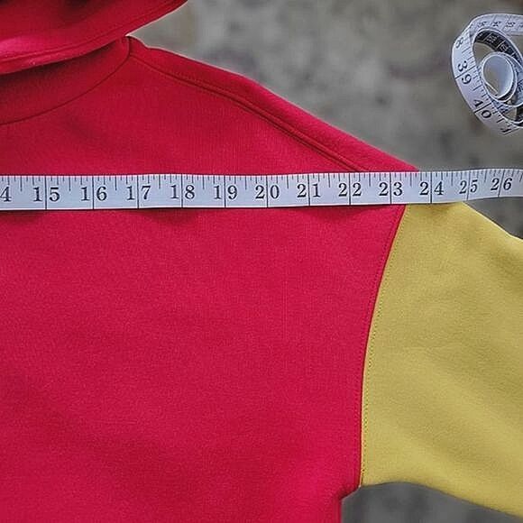 Li Ning China logo embroidered red and yellow pullover hoodie - Picture 7 of 13